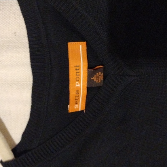 NWOT Sette Ponti Sz L Sweater Vest Preppy GQ Business Timeless Minimalist - Picture 2 of 5